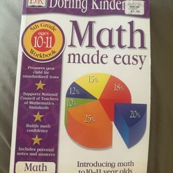DK MATH MADE EASY GRADE 5 AGES 10-11 WORKBOOK WITH STAR REWARD STICKERS- PAPERB
