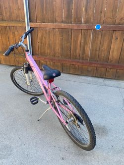 Pink Mountain Bike with Knobby Tires