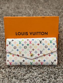 Designer Multicolor Monogram Envelope Wallet - Brand New with Box
