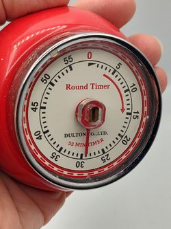 Dulton Red Round Kitchen Timer – 55 Minute Timer