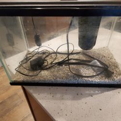 5 Gallon Fish Tank W/ Filter & Stones