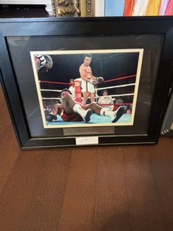 George Foreman and Muhammad Ali., Framed Photo (Memorabilia)