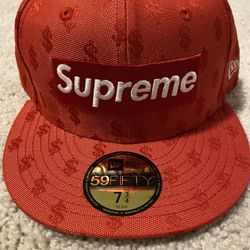 Brand New Supreme New Era Box Logo Monogram Fitted Hat 7 3/4