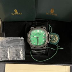 BAPE Type 10 BAPEX Watch Black (Green Face)