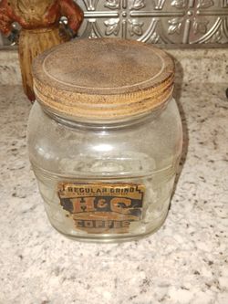 Old Coffee Glass Container