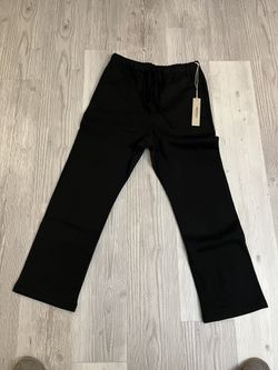 Essentials Black Flared Sweats
