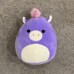 Squishmallow Astrid Purple w/pink hair Unicorn 8in