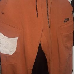 Nike Tech L Copper Pants White Pocket 