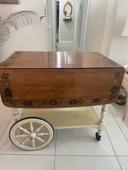 Antique-looking serving cart