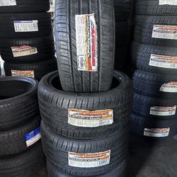 SET OF FOUR NEW TIRES 265/35/18 ARROYO GRANDSPORT A/S INCLUDING MOUNT AND BALANCE, ASK FOR SIZES AND BRANDS