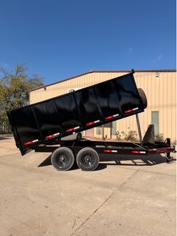 NEW DUMP TRAILER , 14’ , 8ft wide