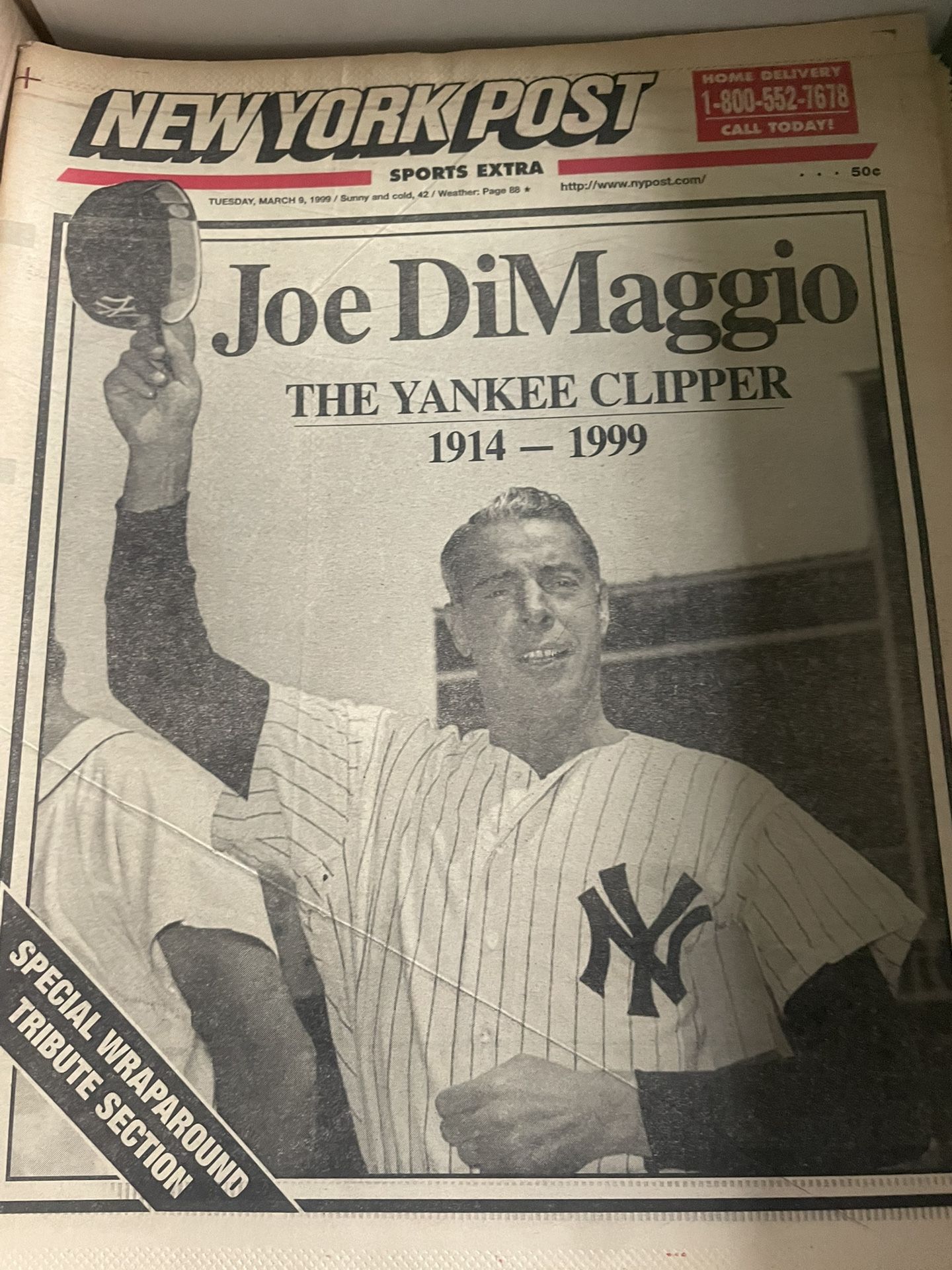NY Post : DiMaggio Dies