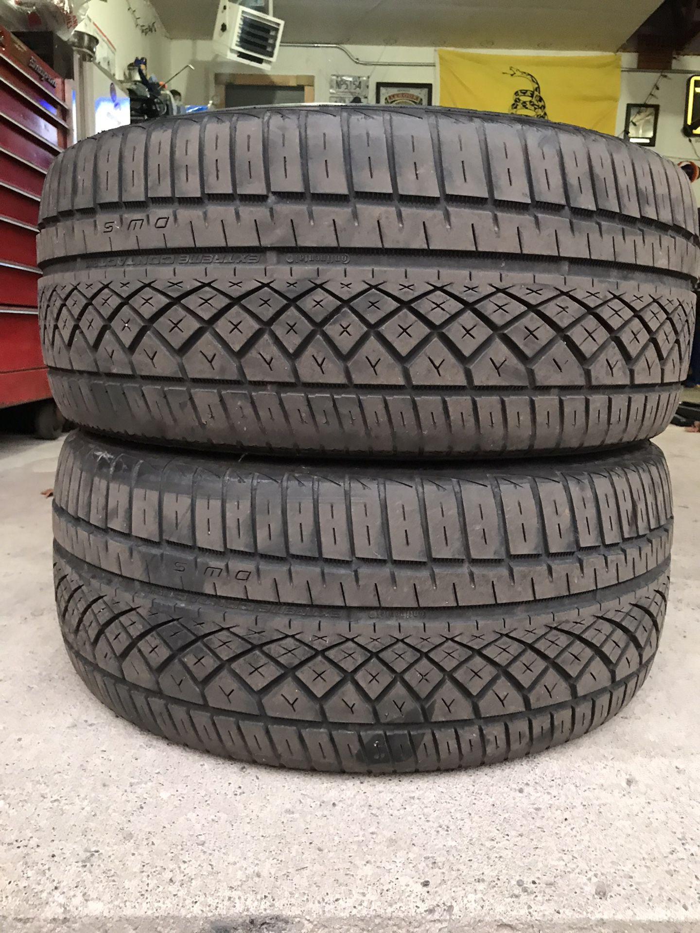 Two - 245/45/18 Continental Extreme Contact DWS Tires