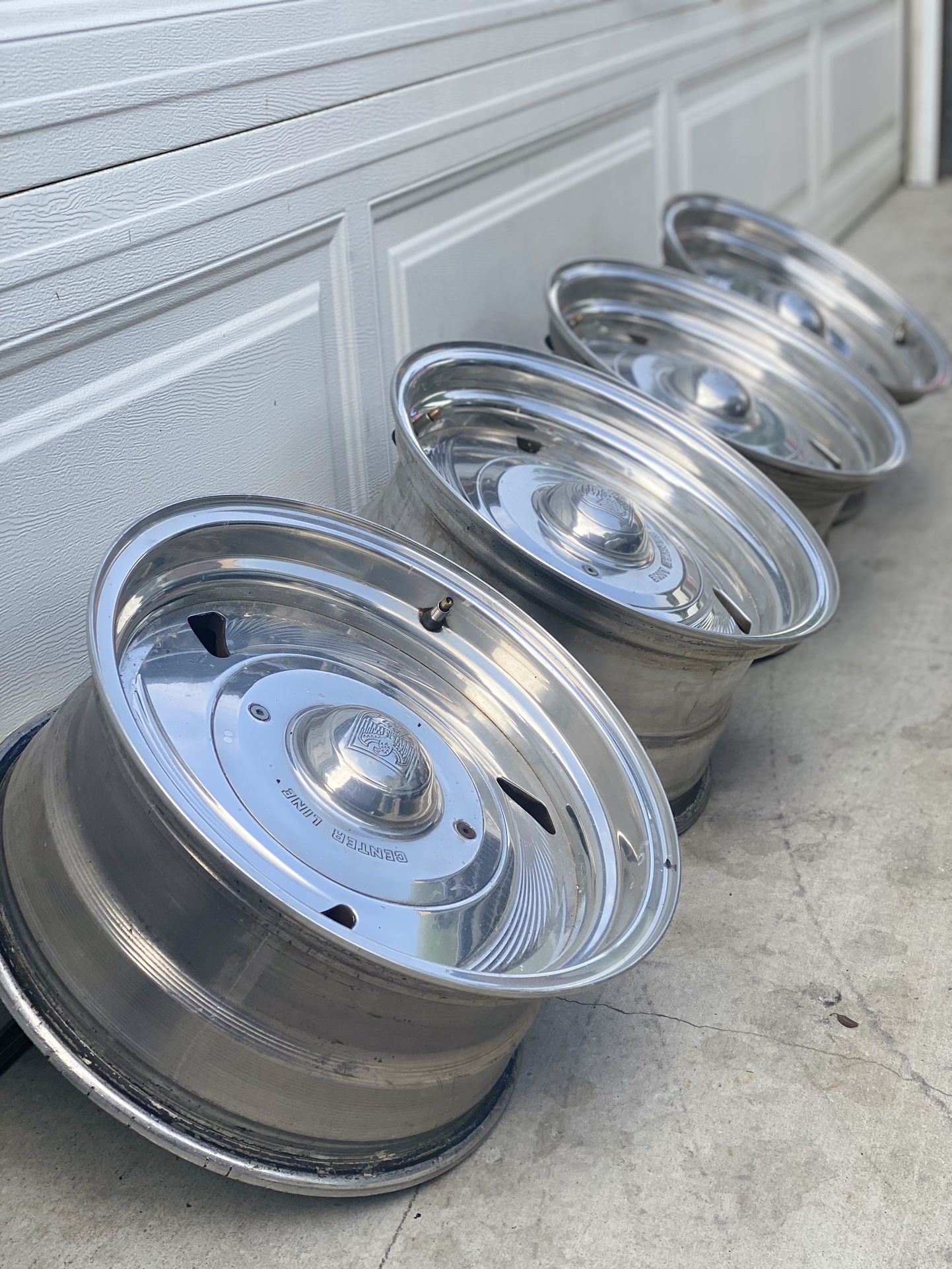 Vintage 15” CENTERLINE RACING Billet Aluminum Rims 5 Lug Ford And Chevy ...