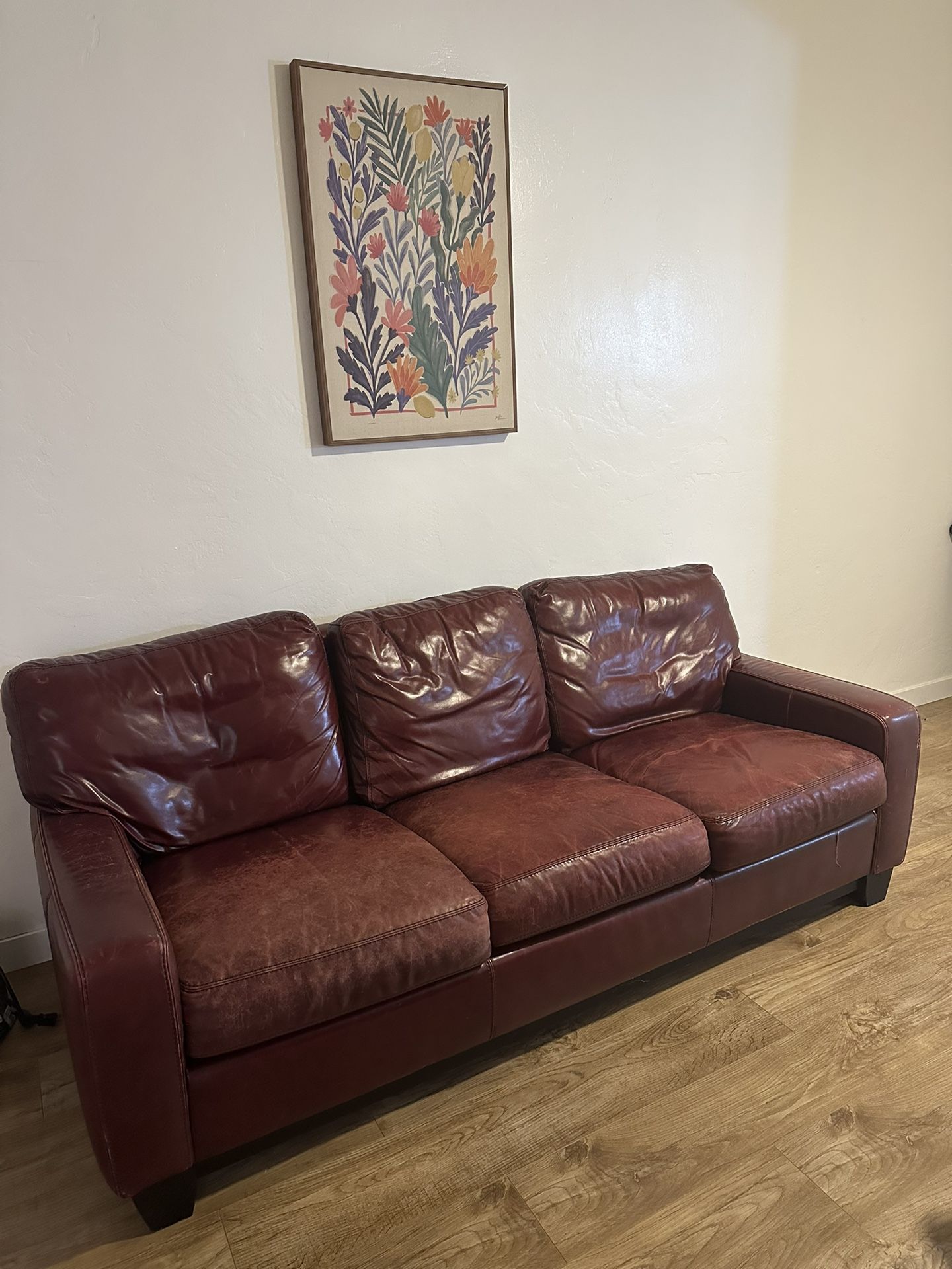 Red Leather Couch