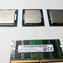 16GB DDR4 3200 Laptop RAM Micron & 3 Intel CPUs LGA 1150 