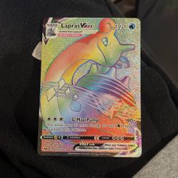 Pokemon TCG Lapras VMAX Sword & Shield Base Set 203/202