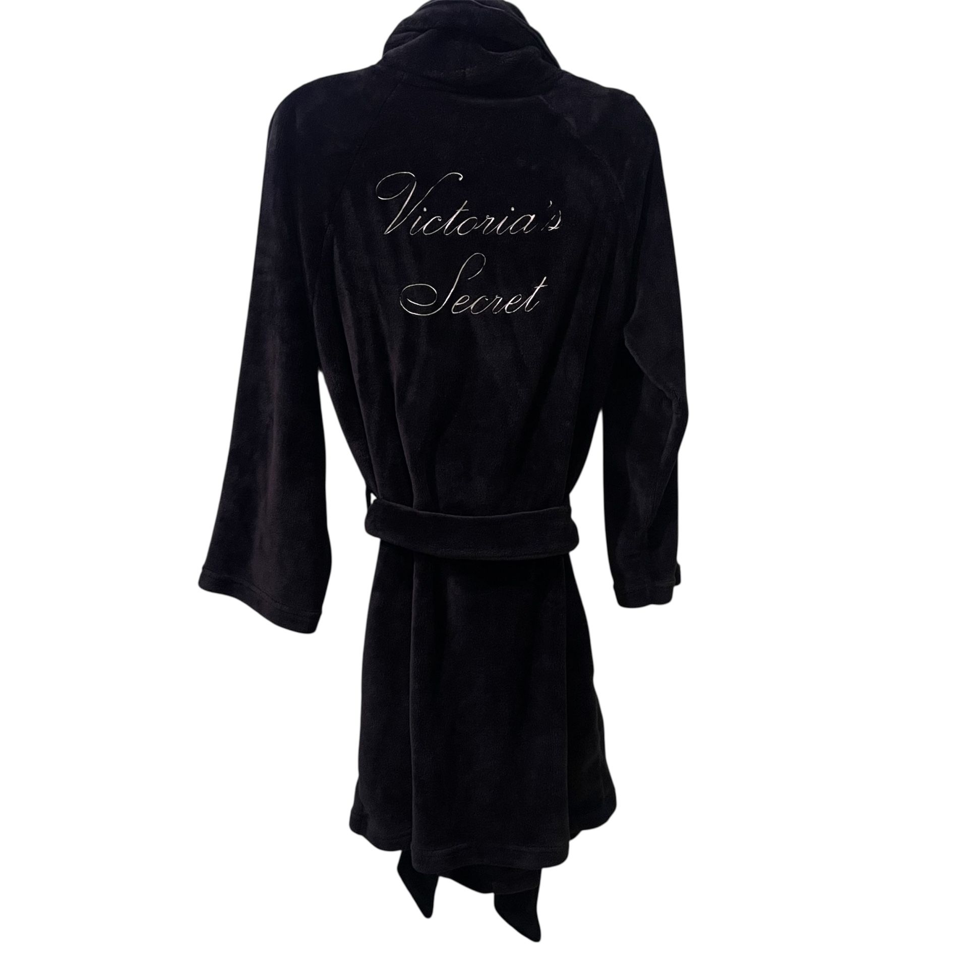 Victoria’s Secret Black Satin Robe
