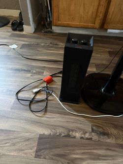 Black Compact Tower Space Heater