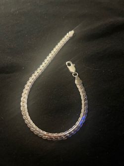 Beautiful 925 Sterling Silver Herringbone overlay Bracelet for you or Someone Special