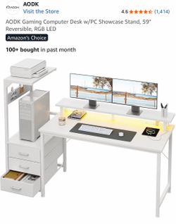 White computer desk