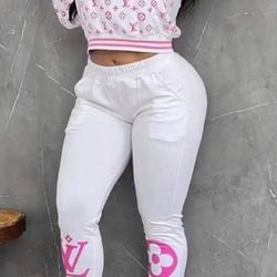 Beautiful Pink/white Long Sleeve Outfit