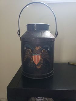 Old Metal Milk Jug