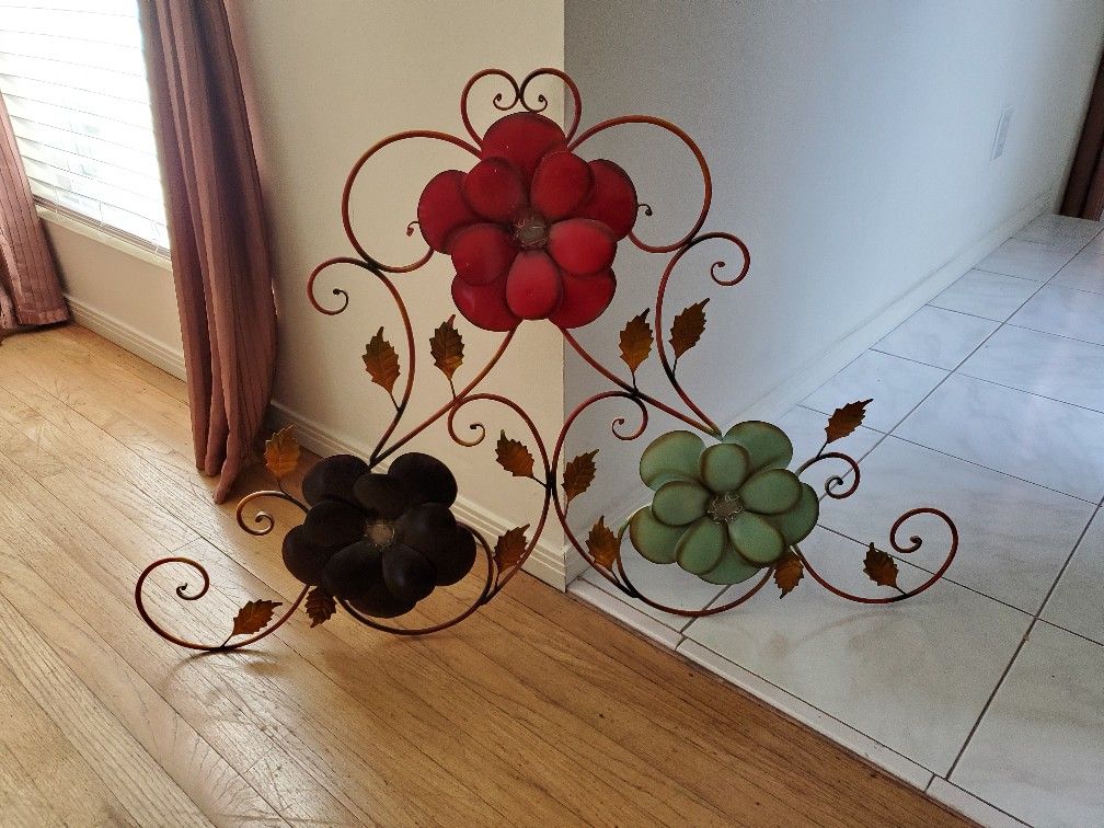 Floral, Metal Floral Wall Decor