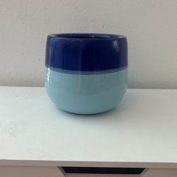 Blue Planting Pot Jug For Plants Vase Planter Medium Size 