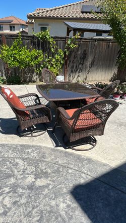 Table with swivel chairs