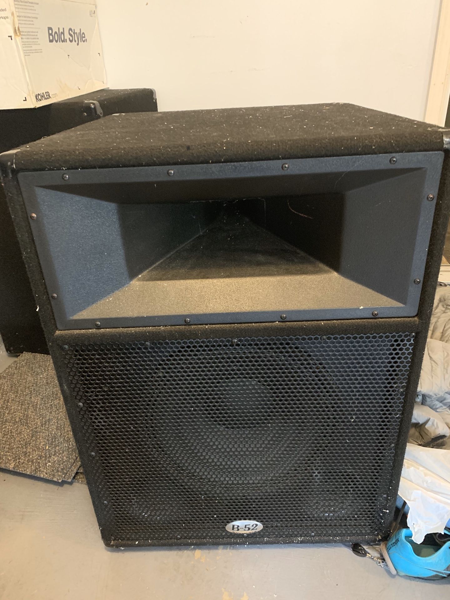 B-52 DJ speakers normal wear but work like new set of two.