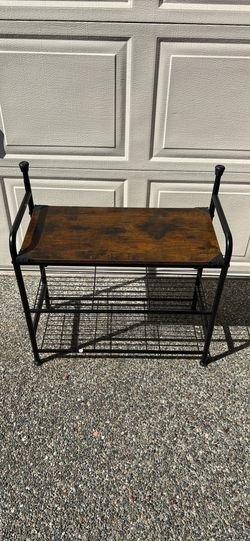 Rustic Bench - Shelf