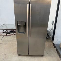 Stainless steel two door refrigerator