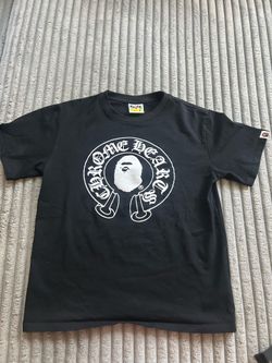 Bape Chrome heart shirt black