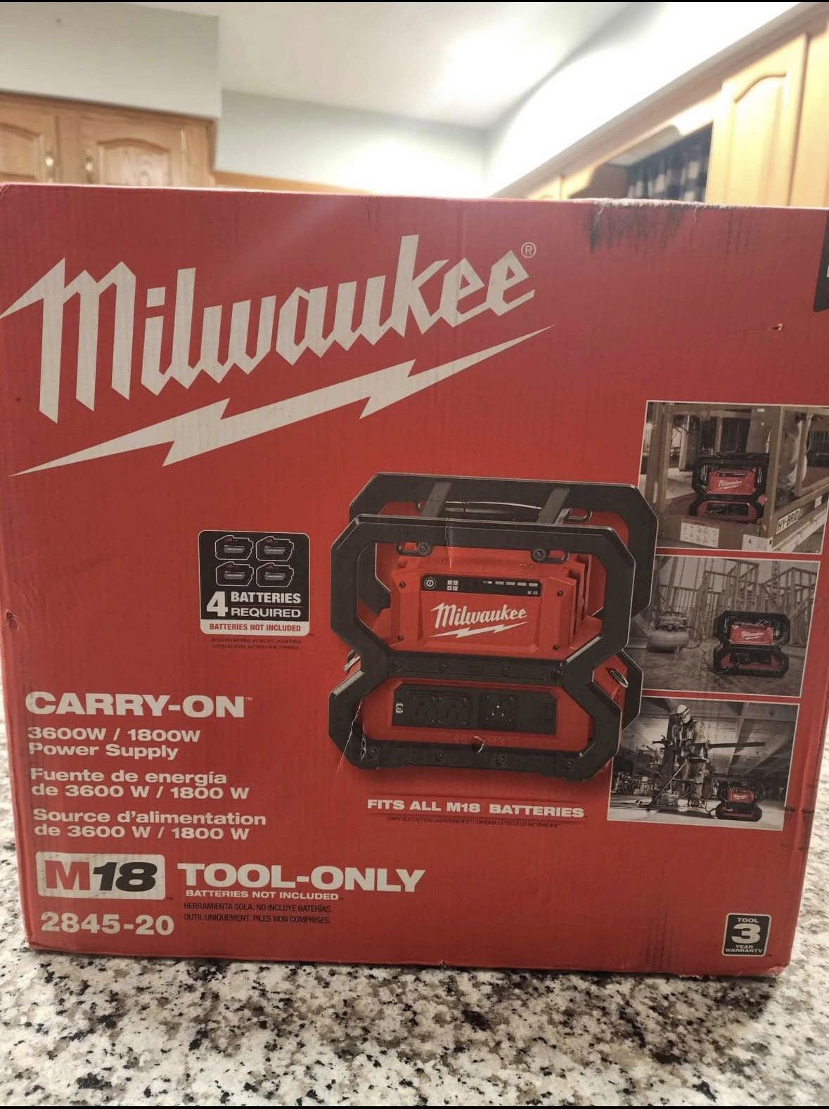 Milwaukee M18 18V Battery Power Supply – Brand New!