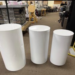 3Pcs Cylinder Pedestal Stands