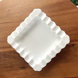 **VINTAGE** Fenton Hobnail Milk Glass Ashtray/Soap Dish/Trinket Dish - Square