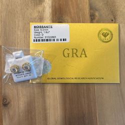 925 Sterling silver Moissanite Earrings 1.6 Ct Total. 