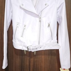 Levi’s Womens Faux Leather Belted Motorcycle Jacket Size Small Lilac Chamarra