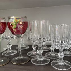 Wine Glasses And Vase Set 