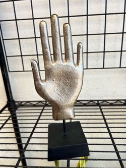 Brass West Elm hand statue decor ring holder new with tag