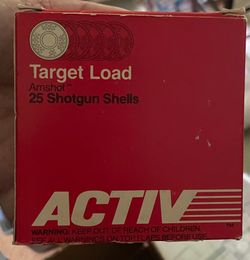 Vintage Box Activ Target Load Armshot 25 Shotgun Shells