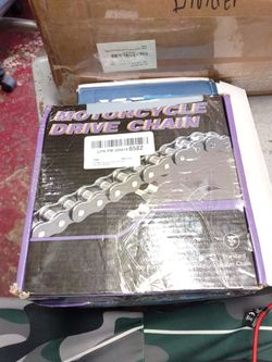 Red motorcycle drive chain42 links&90 links