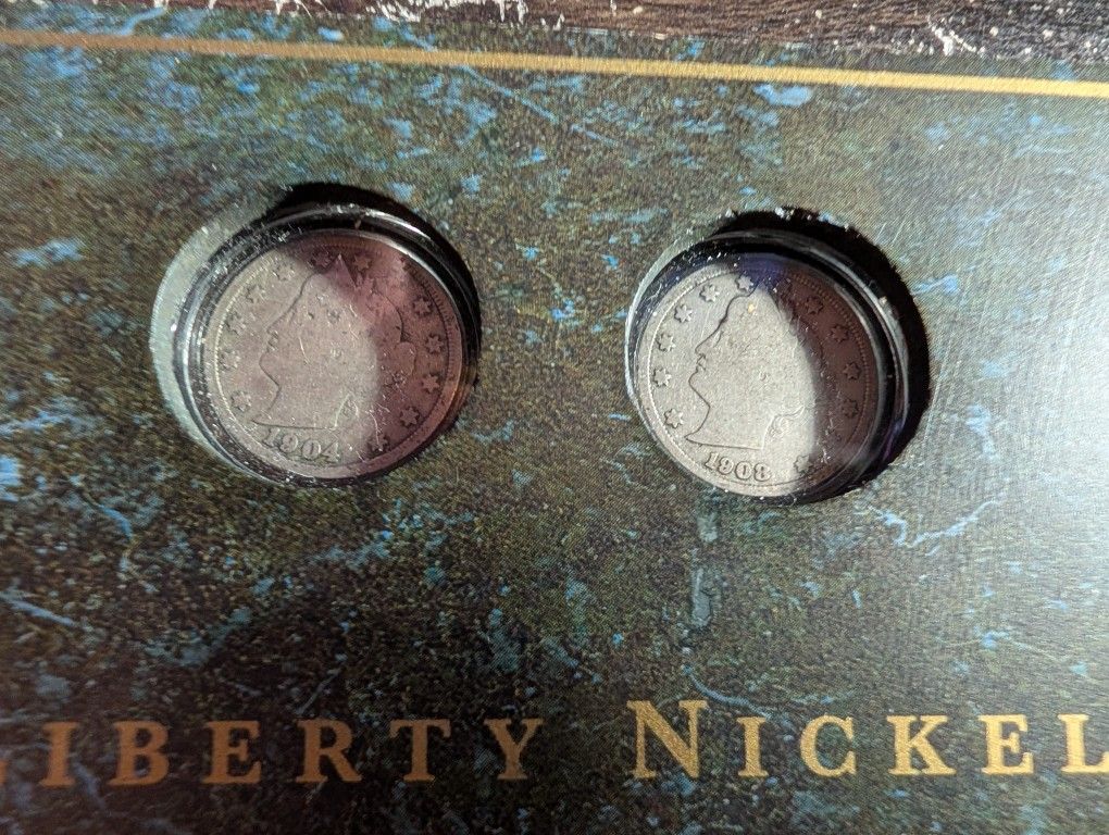 (1904 and 1908))"V" Nickels 