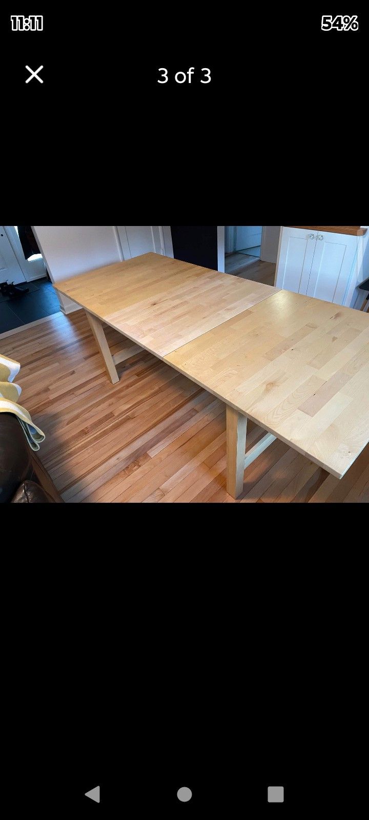 Solid Wood Dining Table With Extension