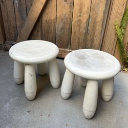 Two Plastic Kids Stools 