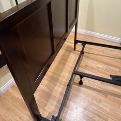 FREE FULL SIZE WOOD BED HEADBOARD and FRAME