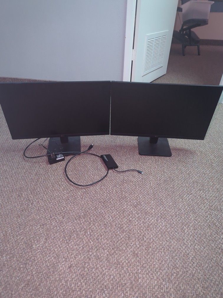 2 Monitors LG 24 Inch HDMI Plus Hub