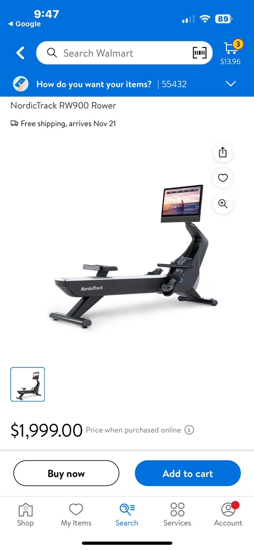 NordicTrack RW900 Row Machine Great Gift for staying fit in the winter!