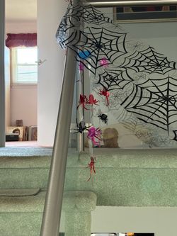 5ft Hanging Halloween Spider Web Ceiling Decor Banner